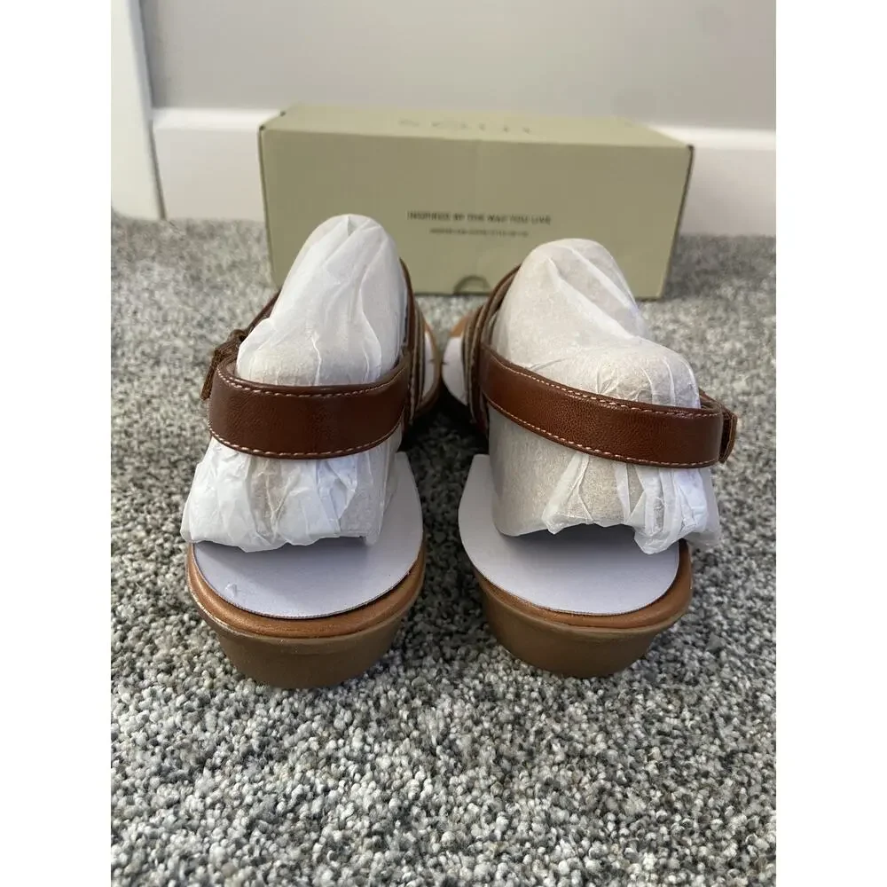 SOUL Naturalizer Sunny Thong Sandal Sling Back Toffee Tan NIB Size 11M Boho - Picture 5 of 5